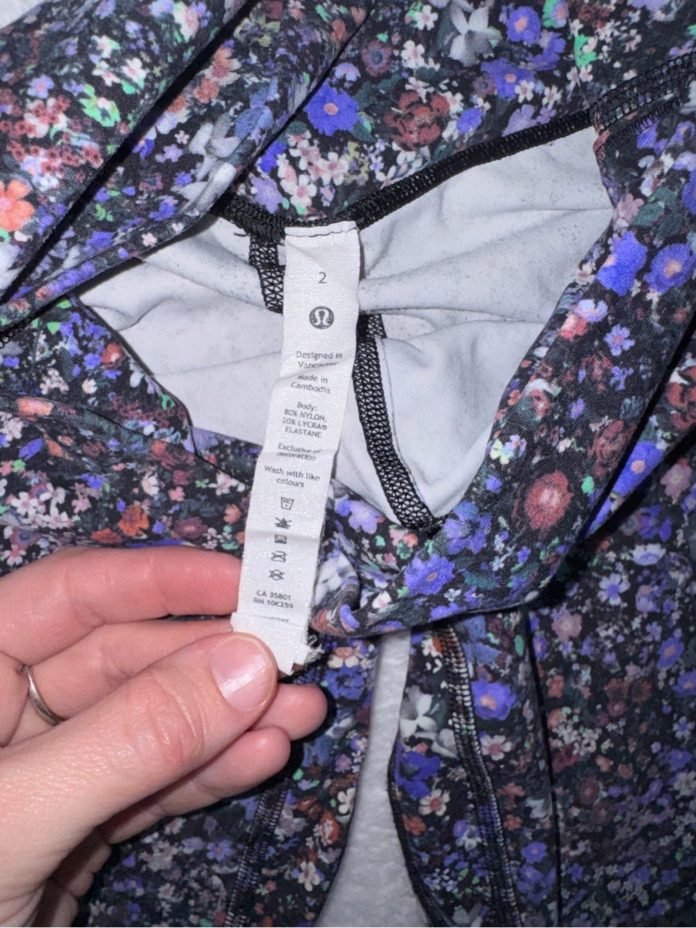 Lululemon Wunder Under HR 7/8 Tight 25 Floral 2 - Picture 5 of 11